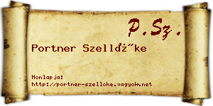 Portner Szellőke névjegykártya